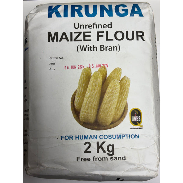 Kirunga Maize Flour Unrefined 2KG (Product of Uganda)
