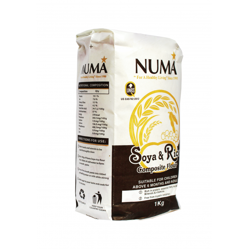 Numa Soya Rice Flour 1kg (Product of Uganda)